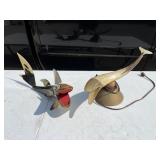 Carved Bone Fish Light & Bone Shark Carved Bone Fish Light & Bone Shark