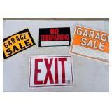 Signs, Garage Sale, No Trespassing, Exit Signs, Garage Sale, No Trespassing, Exit