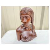 Wood Carving of a Topless Native American Squaw Wood Carving of a Topless Native American Squaw
