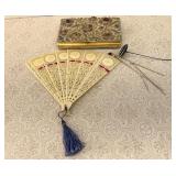 Vintage Handbag, Japanese Fan, Hair Pins