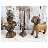 Wood & Cast Iron Art Figures, St. Bernard