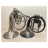 (2) Old French Horns, Collegiate Holton