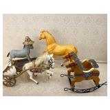 Horse Decor Hard Plastic & Wood