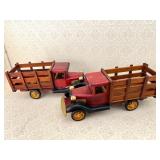 (2) Wooden Decorative Trucks
