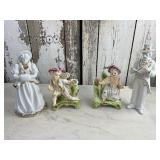 Ceramic Figures Two Bud Holders