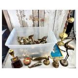 32 lbs of Brass Items, Hookah, Fish, Birds