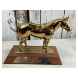 Solid Brass Horse Trophy 1968 Champion Mare