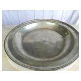 Antique 13.5" Pewter Charger German 1780-1820