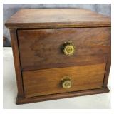 Antique Small Two Drawer Box Cabinet