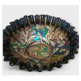 Thistle Cobalt Blue 8' Pie Crust Edge Glass Bowl