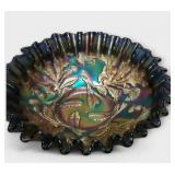 Thistle Cobalt Blue 8" Pie Crust Edge Glass Bowl