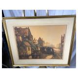 Antique Litho Van Der Vlink "Gothic Bridge