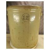 #12 Dashed Circle Stoneware Crock