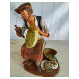 Terracotta Sculpture Potter Caltagirone Signed