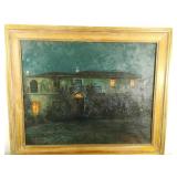 Louis Heinzman 'Moonlight Night' '33 Oil on Canvas