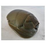 Egyptian Scarab Beetle Paperweight w Hieroglyphics