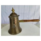 Turkish Brass & Wood Handle Coffee Pot