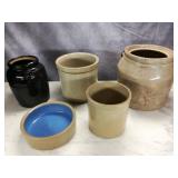 (5) Stoneware Bowls, Jugs, Etc.