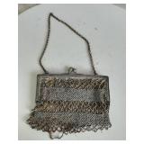 Antique Metal Mesh Purse Torn Interior Bottom