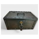 Antique Iron Bank Lock Box Nesting