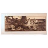 Rare Large 1886 Engraving 'A Pastoral Symphony'