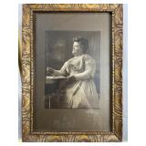 Antique Photograph Woman in Arts & Crafts Frame