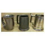 (3) Metal Steins