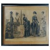 1883 Peterson's Magazine Etching Women's Fashion