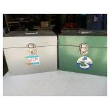 (2) Metal File Storage Boxes