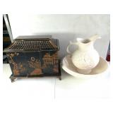 Japanese Box & Terracotta Pitcher Wash Bowl