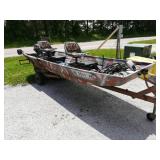 16' Aluminum John Boat, 2-Wheel Trailer
