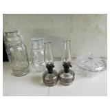 Glassware Mr. Peanut Jar, Lanterns, Bowl More