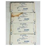 (4) $1 St. Louis Federal Reserve Wood Brick Ends