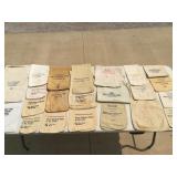 (22) Cloth Bank Bags Various