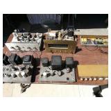 Table Lot Vintage Audio Equipment for Parts