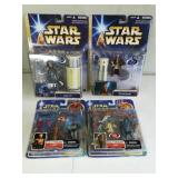(4) Star Wars Figures Sealed Yoda, C-3PO