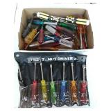 Flat of 30+ Nut Drivers Some Ratcheting