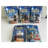 (5) Star Wars Figures Sealed Chewbacca