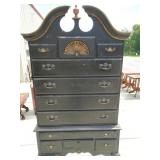 Thomasville Black Highboy Dresser 79' X 37' x 16'