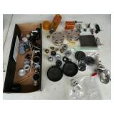 Lot of Audio Turtable Parts, Counter Weights More