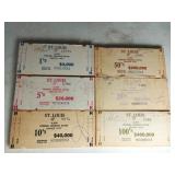 (6) Different Wood Currency Brick Ends St. Louis