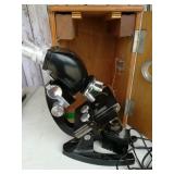 Bausch & Lomb Optical Co. Microscope & Wooden Box