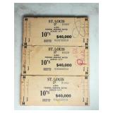 (3) $10 '77 St Louis Federal Reserve Currency Ends