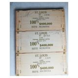 (3) $100 1977 St Louis Federal Reserve Brick Ends