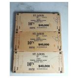 (3) $10 '77 St Louis Federal Reserve Currency Ends