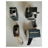 (4) 8mm & Super 8mm Film Cameras