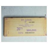 $20 1977 St Louis Federal Reserve Wood Brick End