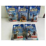 (5) Star Wars Figures Sealed Jango Fett, Watto