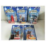 (5) Star Wars Figures Sealed Luke Skywalker, R-3PO