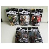 (5) Star Wars Figures Sealed Saga Collection